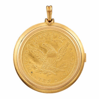Swiss 18 carat yellow gold coin watch 1975 Circa 1975