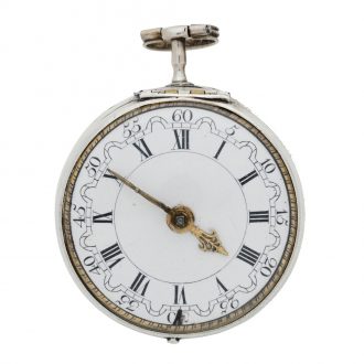 Early English silver repoussé verge pocket watch Circa 1700