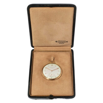 Swiss 18 carat rose gold open faced pocket watch Circa 1940
