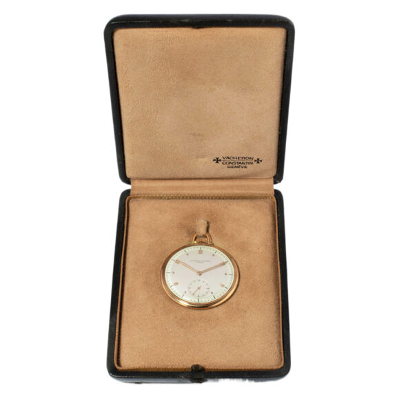 Swiss 18 carat rose gold open faced pocket watch Circa 1940 Swiss 18 carat rose gold open faced pocket watch Circa 1940