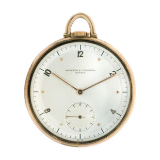 Swiss 18 carat rose gold open faced pocket watch Circa 1940