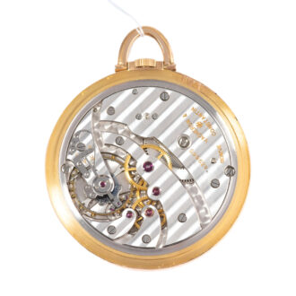 Swiss 18 carat rose gold open faced pocket watch Circa 1940