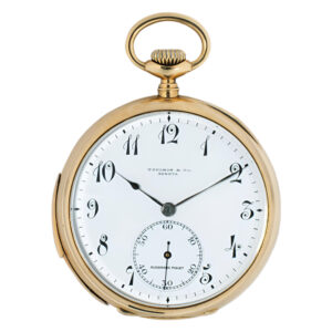 Swiss 18K gold minute repeating pocket watch Circa 1910