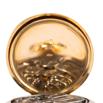 Swiss 18K gold minute repeating pocket watch Circa 1910