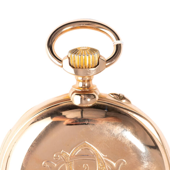 Swiss gold minute repeating pocket watch Circa 1900 Swiss gold minute repeating pocket watch Circa 1900