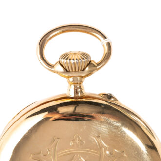 Swiss 18K yellow gold open faced pocket watch Circa 1907
