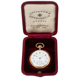 Swiss 18K yellow gold open faced pocket watch Circa 1907