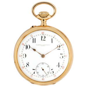 Swiss 18K yellow gold open faced pocket watch Circa 1907