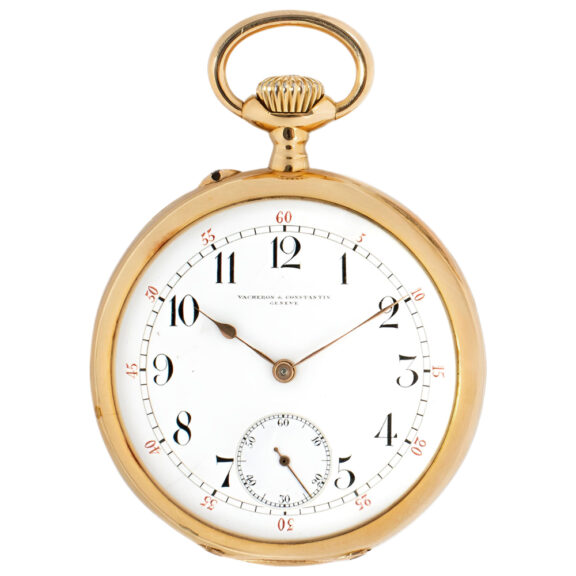 Swiss 18K yellow gold open faced pocket watch Circa 1907