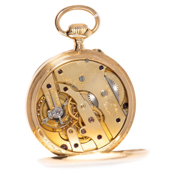 Swiss 18K yellow gold open faced pocket watch Circa 1907 Swiss 18K yellow gold open faced pocket watch Circa 1907