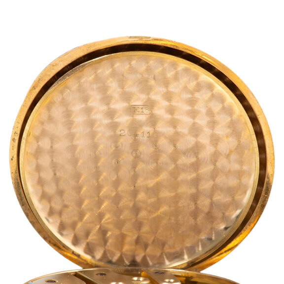 Swiss 18K yellow gold open faced pocket watch Circa 1907 Swiss 18K yellow gold open faced pocket watch Circa 1907