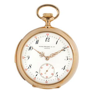 Swiss 18K gold minute repeating pocket watch Circa 1905