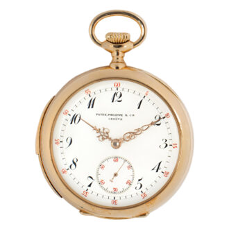 Swiss 18K gold minute repeating pocket watch Circa 1905