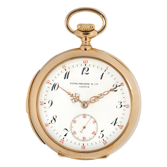 Swiss 18K gold minute repeating pocket watch Circa 1905