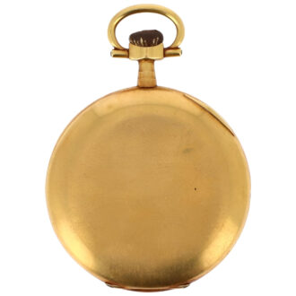 Swiss 18K yellow gold open faced pocket watch Circa 1910