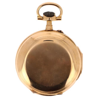 Swiss 18 carat pink gold open faced pocket watch Circa 1910