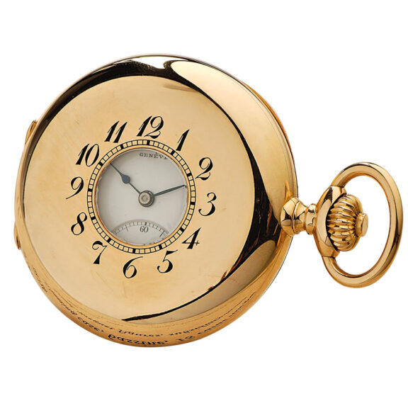 Swiss gold half hunter pocket watch Patek Philippe Circa 1902
