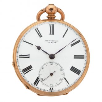 Swiss 18 carat gold key wind pocket watch Circa 1880 Swiss 18 carat gold key wind pocket watch Circa 1880
