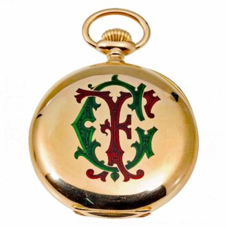 Swiss gold half hunter pocket watch Patek Philippe Circa 1902