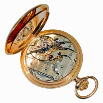Swiss gold half hunter pocket watch Patek Philippe Circa 1902