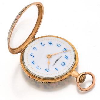 Rare and charming Swiss gold and enamel watch Circa 1900