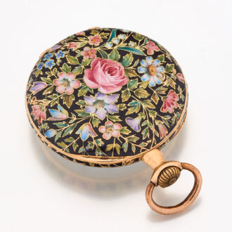 Rare and charming Swiss gold and enamel watch Circa 1900