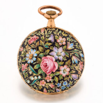 Rare and charming Swiss gold and enamel watch Circa 1900