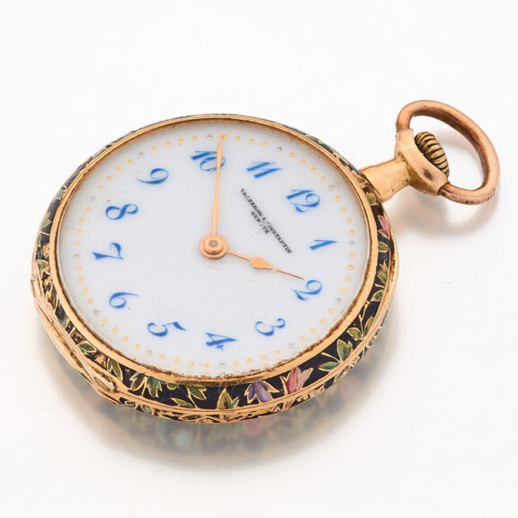 Rare and charming Swiss gold and enamel watch Circa 1900 Rare and charming Swiss gold and enamel watch Circa 1900