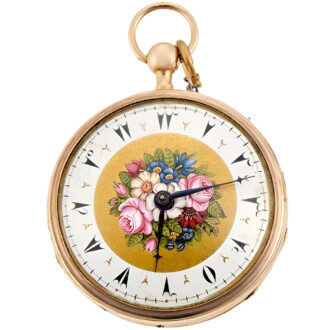 Swiss 18K gold musical repeating pocket watch Circa 1850