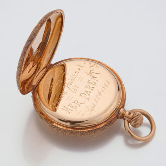 American lever wain a multi color gold hunter case Circa 1881