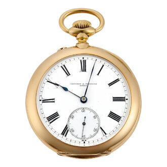 Swiss 18K yellow gold open faced pocket watch Circa 1910