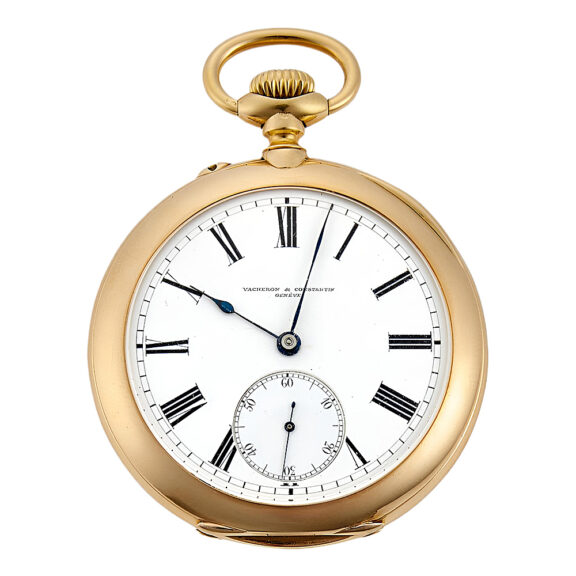 Swiss 18K yellow gold open faced pocket watch Circa 1910