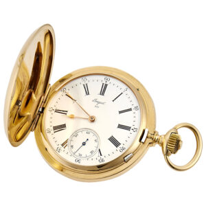 French 18K yellow gold full hunter pocket watch Circa 1900