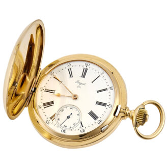 French 18K yellow gold full hunter pocket watch Circa 1900
