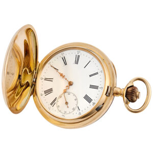 Swiss 14K yellow gold full hunter pocket watch Circa 1905