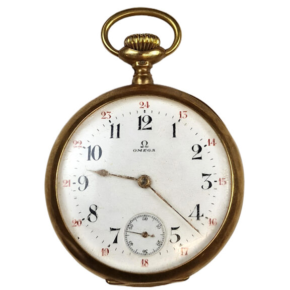 Swiss 18 carat pink gold open faced pocket watch Circa 1920 Swiss 18 carat pink gold open faced pocket watch Circa 1920