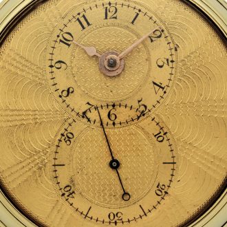 Interesting English gilt watch with decentralized dial Circa 1807