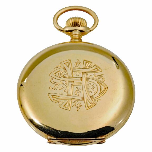Swiss gold hunting cased pocket watch Circa 1905 Swiss gold hunting cased pocket watch Circa 1905
