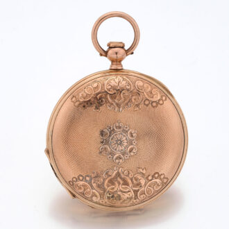 Swiss gold decorative hunting cased watch Circa 1860