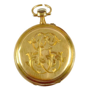 Swiss 18K yellow gold full hunter pocket watch Circa 1900