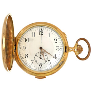 Swiss gold quarter repeating chronograph watch Circa 1900