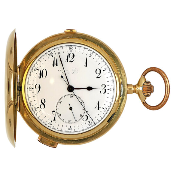 Swiss gold minute repeating chronograph watch Circa 1900