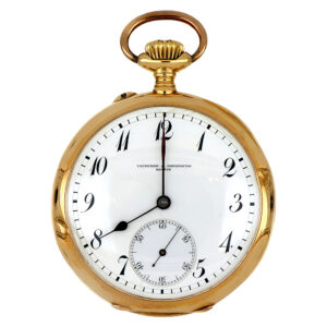 Swiss 18K yellow gold open faced pocket watch Circa 1910