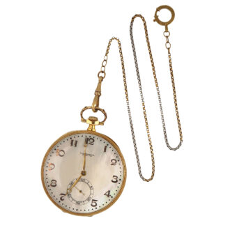 Swiss gold dress watch with mother of pearl dial Circa 1900