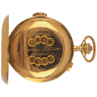 Swiss gold complicated repeating chronograph watch Circa 1900