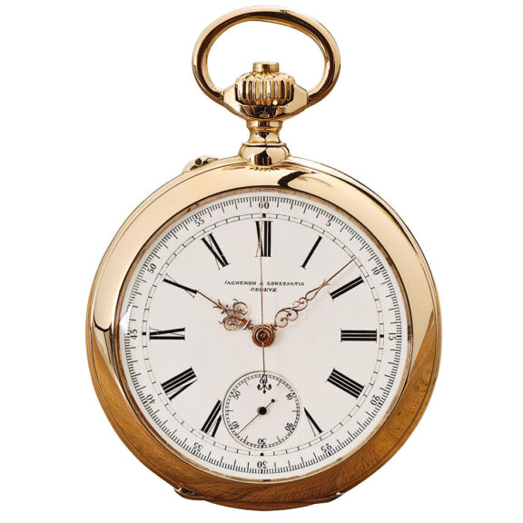 Swiss open faced watch with chronograph Circa 1880
