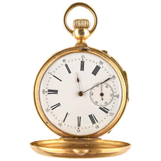 French gold full hunter quarter repeating watch Circa 1890