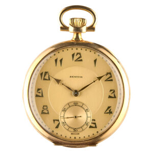 French 18K yellow gold open faced pocket watch Circa 1920