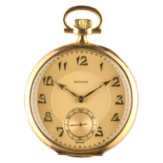 French 18K yellow gold open faced pocket watch Circa 1920