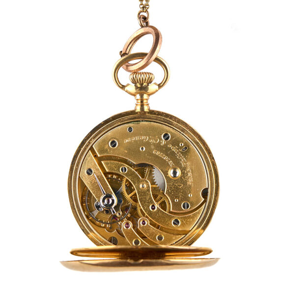 Swiss 18K yellow gold open faced pocket watch Circa 1912 Swiss 18K yellow gold open faced pocket watch Circa 1912
